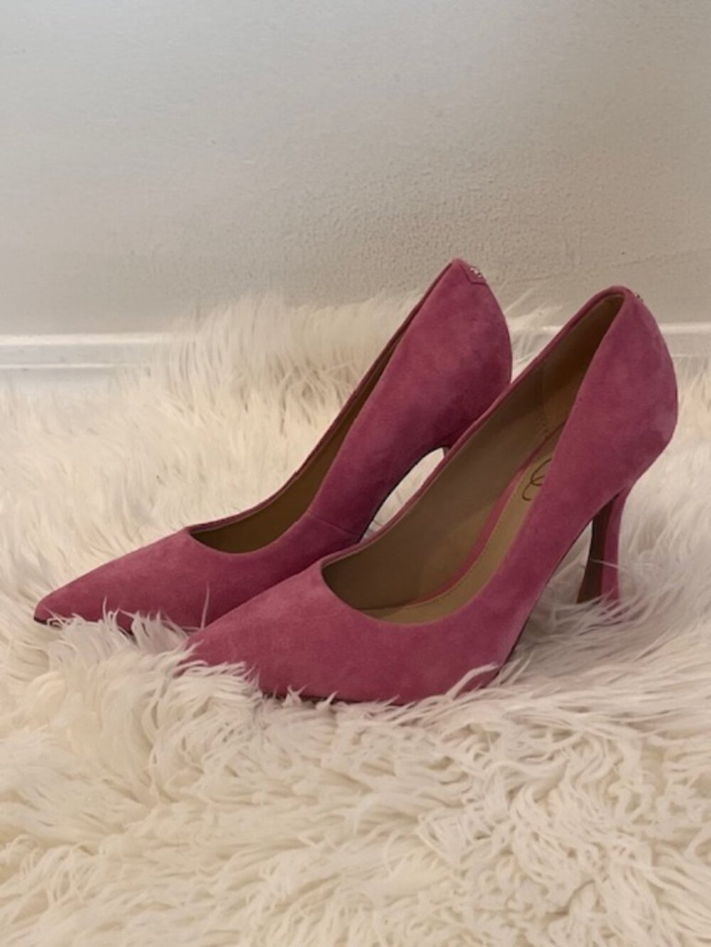 Sam Edelman Hazel Pointed Toe Pump - Pink Suede